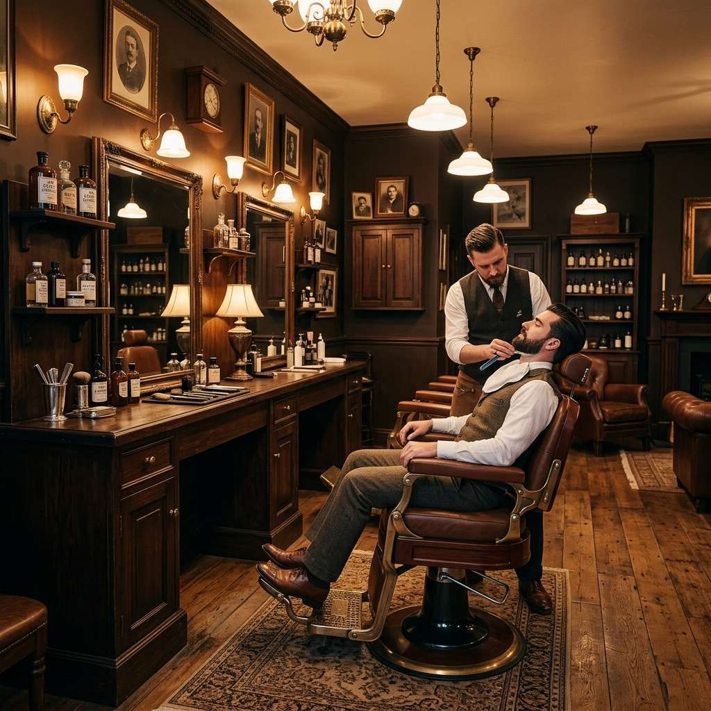 Interior da Barbearia Viking